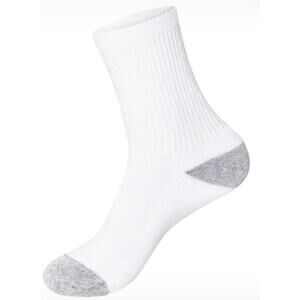 Hanes Women's 5-9 White 6-Pack Athletic Full Cole Cushion Crew Socks OS10-25
